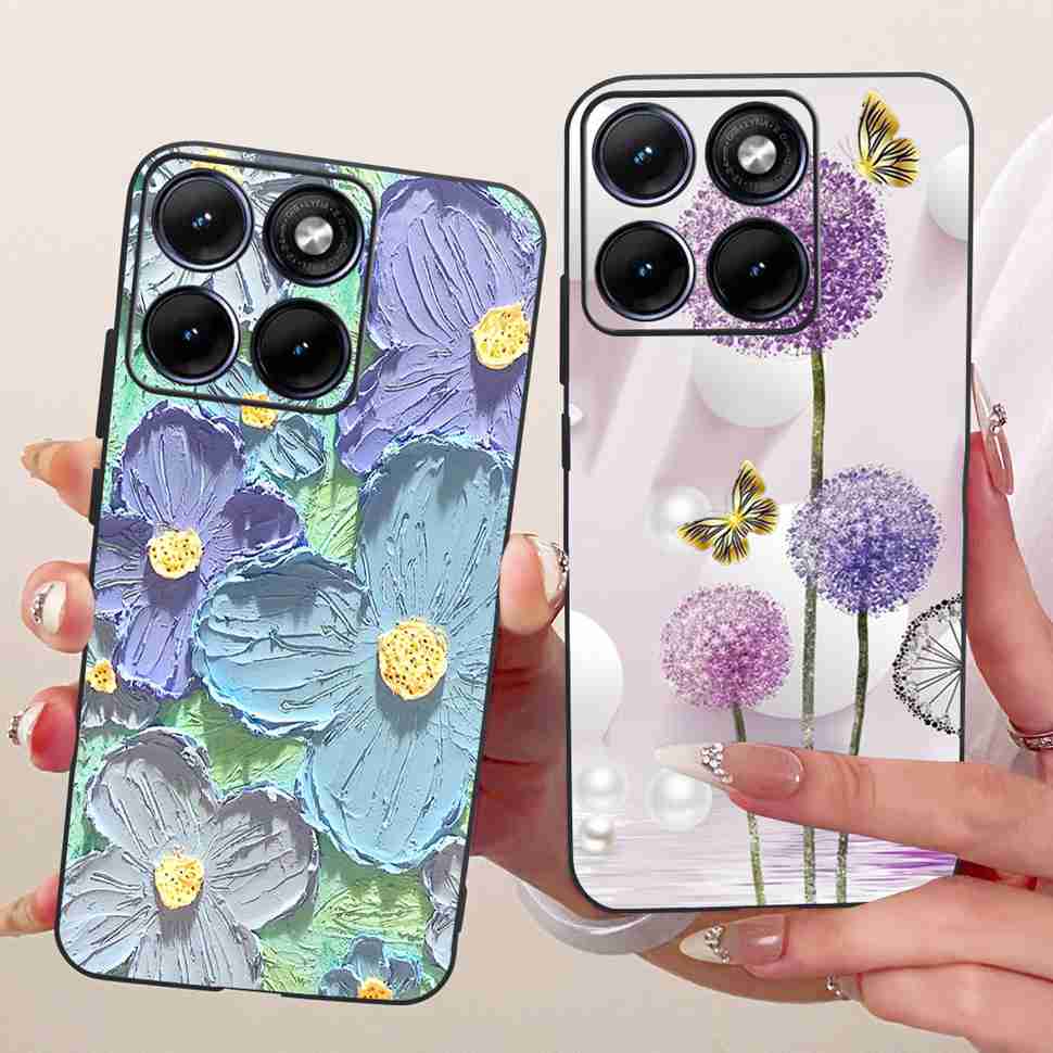 For Motorola Edge 70 Fusion 5G Case Cartoon Cat Panda TPU Black Cover For XT2605-1 XT2605-2 XT2605-4 Soft Silicone Phone Cases