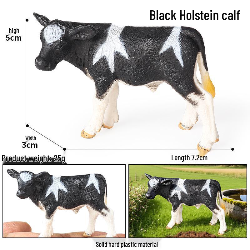 Realistic Farm Animal Model Set: Dairy Cow, Simmental Bull, Yellow Cattle, Fighting Bull, Water Buffalo, Yak