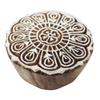 IBA Indianbeautifulart Round Floral Pattern Wooden Printing Block Decorative Textile Fabric Stamp