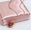 Pixiu Glück Rubin Halskette - Damen Edelstahl, Farbecht, Reiner Natürlicher Rubin Schmuck, Kleine Verzierungen