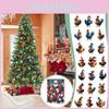 Christmas Countdown Advent Calendar Featuring 24 Acrylic Rooster Decorations For Holiday Decor