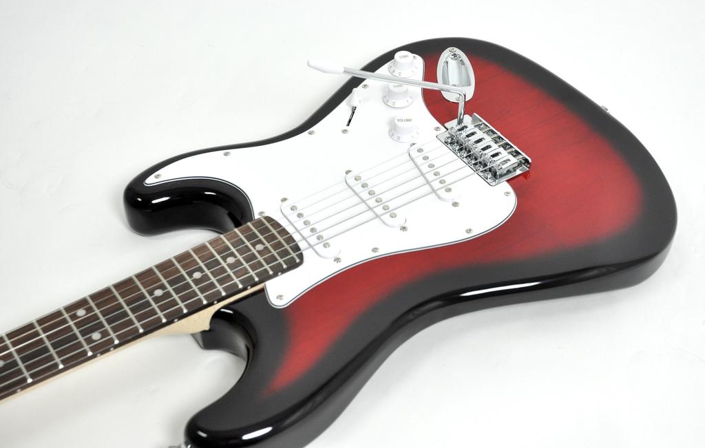 PhotoGenic elektrisk gitar ST-type Rød Sunburst-nøkkel ST-180/RDS [Mykt etui/skjold/justering inkludert]