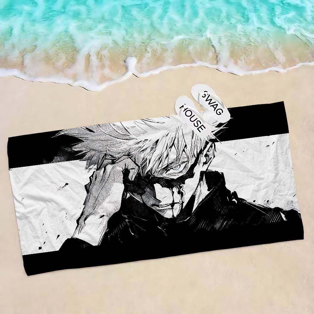 S-Satoru G-Gojo Anime Microfiber Beach Towel Absorbent Quick dry Soft Yoga Swimming Resort Mountain Climbing Towel