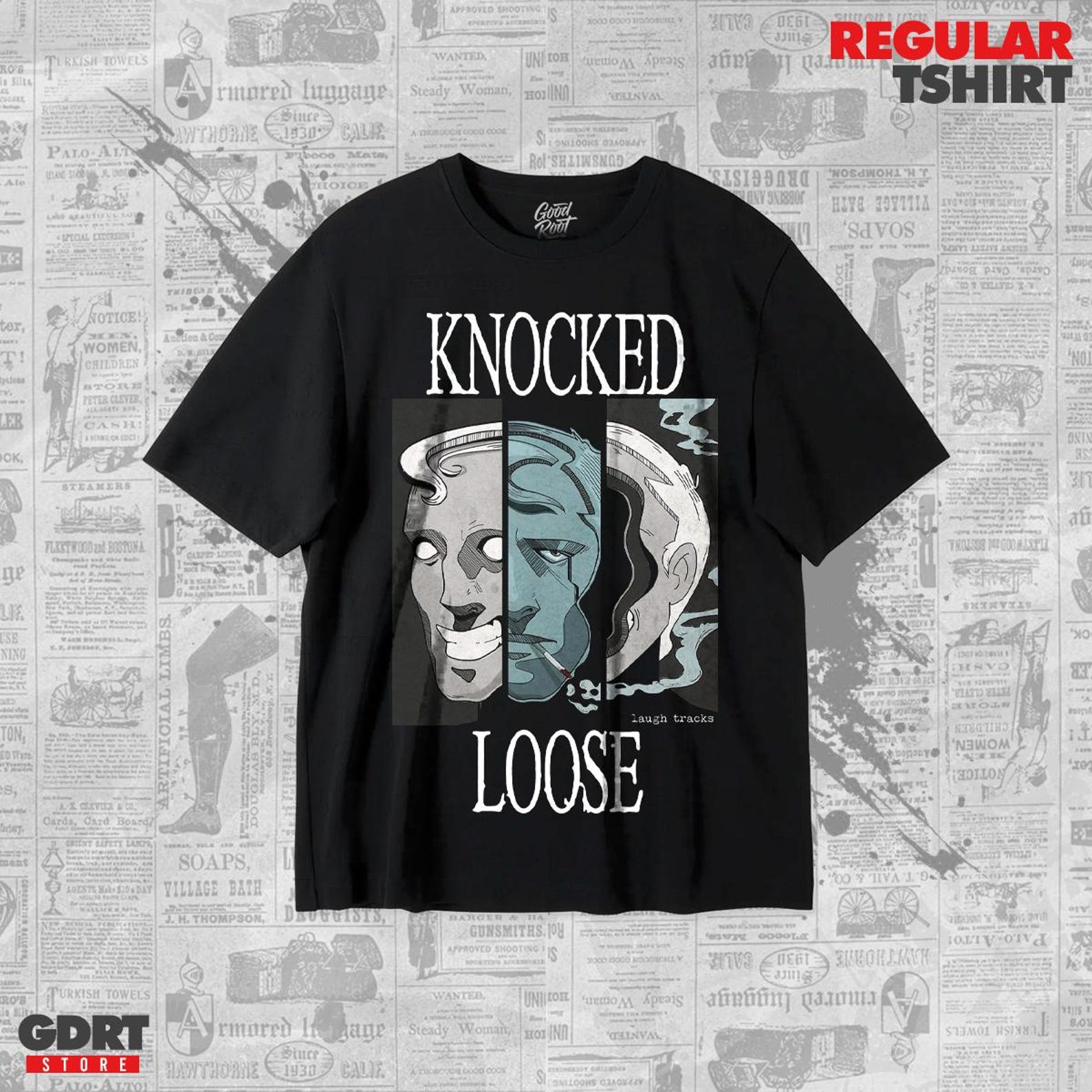 Knocked Loose T shirt - Laugh Tracks Album - Unisex Heavy Shirt 2XL