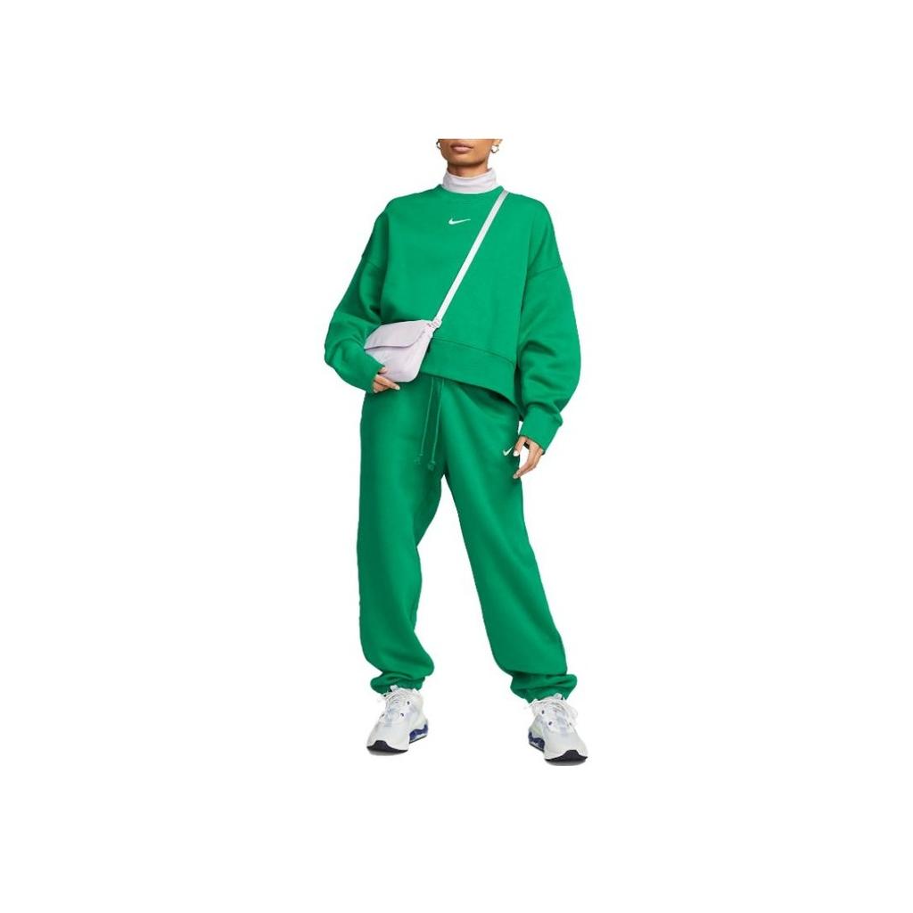 Nike High-Waist Drawstring Sports Pants With Solid Color Logo Women Bottoms Green DQ5887-365