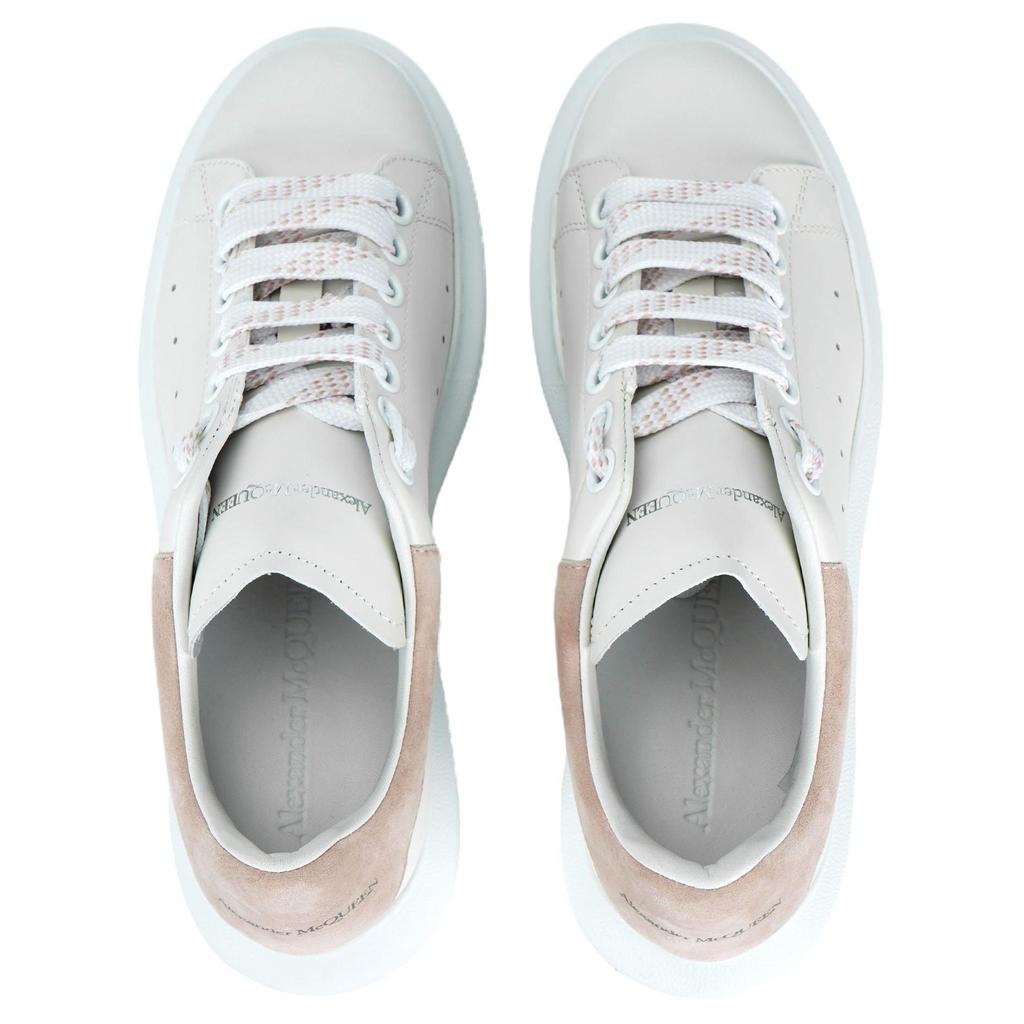Alexander Mcqueen Oversized Sneaker Smooth Calfskin Low Top Stylish Skateboarding Shoes Women's White Patchouli 553770WHGP79182