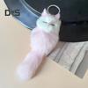 Nyckelring i fuskpälshänge Rävform Plyschstrukturer Nyckelring Jubileumsnyckelringdekoration Bilnyckeltillbehör