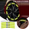 Hot New Car Wheel Hub Reflective Sticker Tire Strips Luminous Wheel Sticke For Ford Focus 2 3 Mondeo Kuga Fiesta MK7 Escort Edge