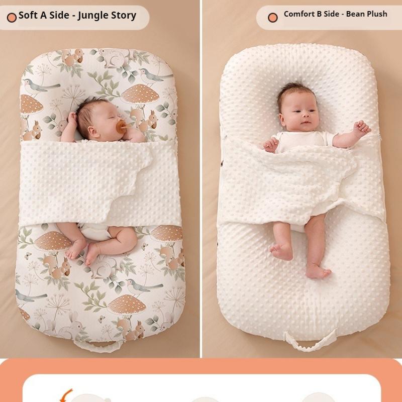 Bed In Bed Baby Newborn Anti-jump Spit Choking Milk Pressure Coax Sleep Nest Sleeping Pad Baby Landing Wake Up Artifact Soothes Go Out