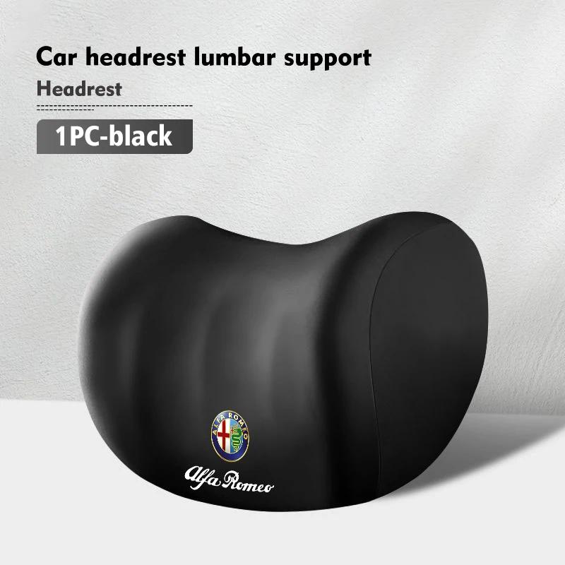 

Car Stickers For Alfa Romeo Car Logo Seat Head Support Cushion Lumbar Protector Pad Auto Styling Accessories For Alfa Romeo Giul