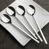 AOOSY 8-Piece Cutlery Set for 4 People, Spoon and Chopsticks, Dishwasher-Safe, Square-Shaped, Korean Style, Stainless Steel with a Mirror Finish and S