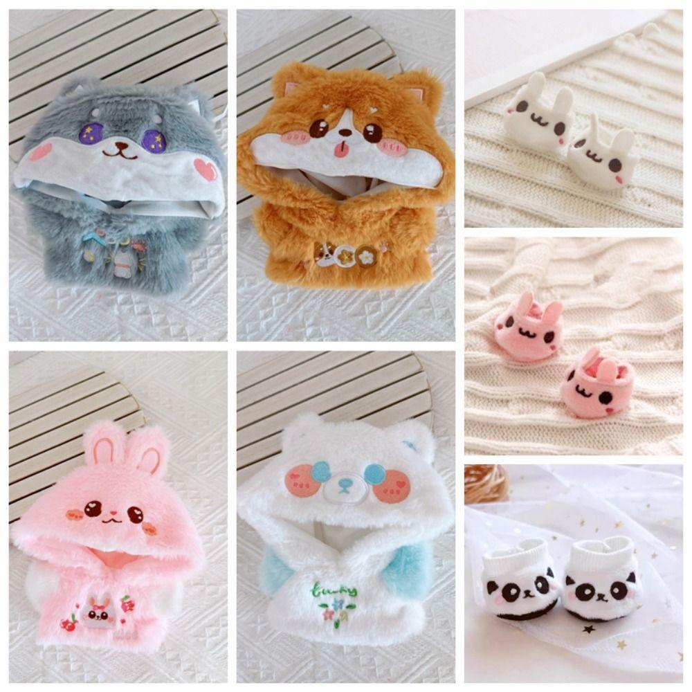 Plush Hoodie Cotton Doll Clothes 20cm No Attributes Dolls Clothes  Doll Accessories