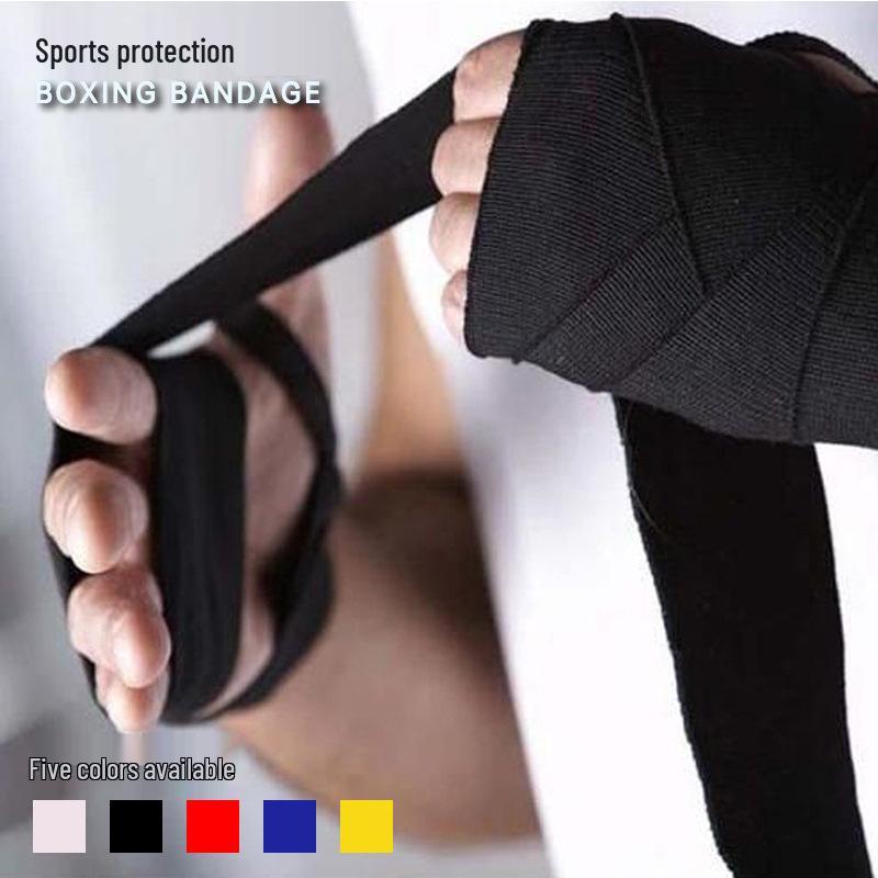 Cotton Elastic Boxing Hand Wraps - Muay Thai Sanda Fighting Wrist Support Sports Bandages