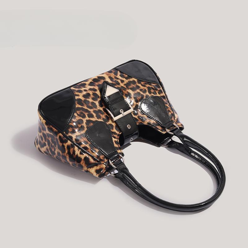 Tasche Süße Coole Spice Girl Stil Leopard Print Einkaufstasche Weibliche Mode Pendler Ein-schulter Unterarm Tasche Weibliche