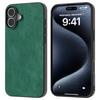 For iPhone 16 Plus Case PU Leather PC TPU 3 Layer Hybrid Phone Cover