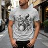 Octopus Playing Drums Graphic Tshirt for Unisex Unisex Vintage Rock Band Tee Casual Short Sleeve Top
