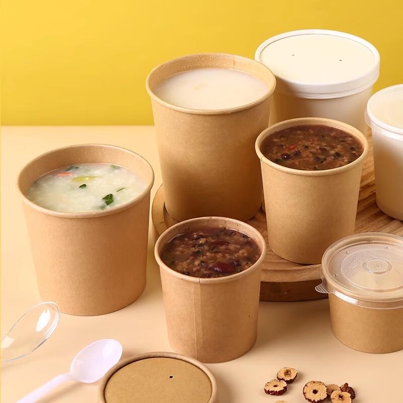 Disposable Kraft Paper Soup/Porridge Container