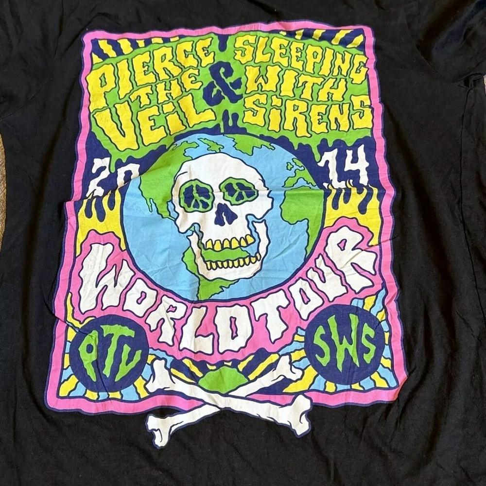 Pierce The Veil Sleeping With Sirens Футболка Мирового Турне 2014 S-5XL Унисекс Футболка XXXL