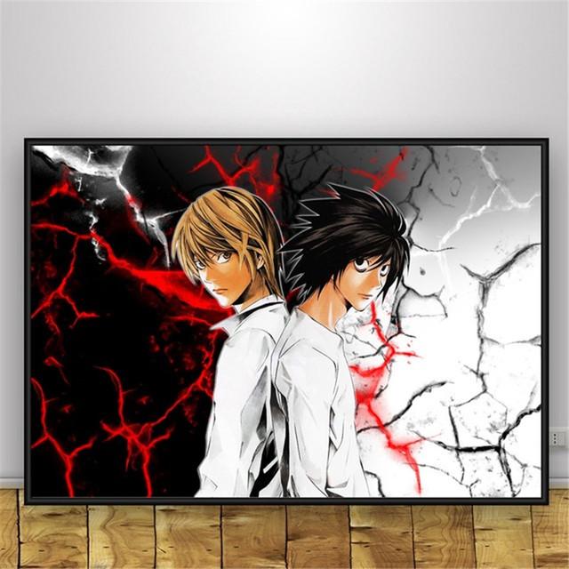 Anime Death Note Mosaic Wall Art Plakáty a obrazy Nástěnné umění Obraz Obraz na plátně do obývacího pokoje Ložnice Dekorace