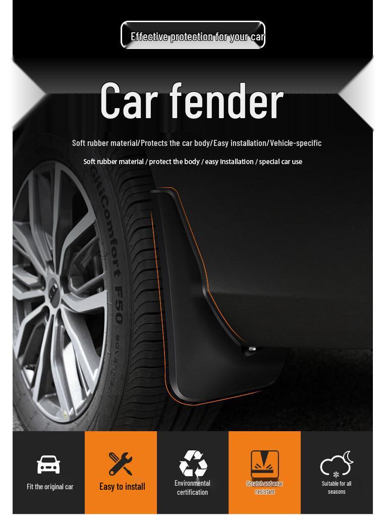 Cadillac CT4/CT5/CT6 Mudguards (2016-2023) - Tire Anti-Splash Flaps