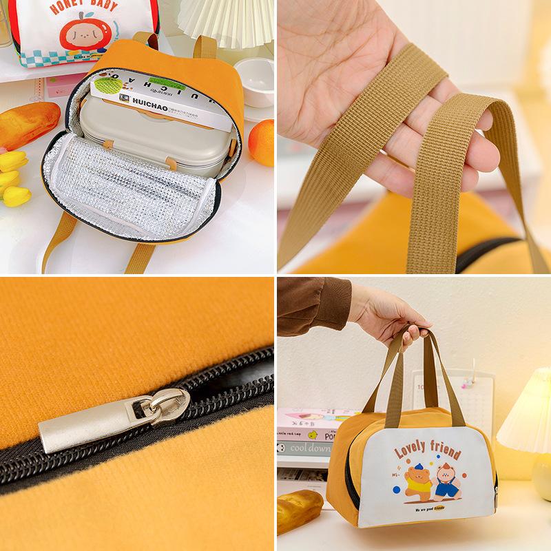 Bento Lunch Box Thermal Bag Large Capacity Food Zipper Storage Bags Container For Cooler Travel Picnic Handbags