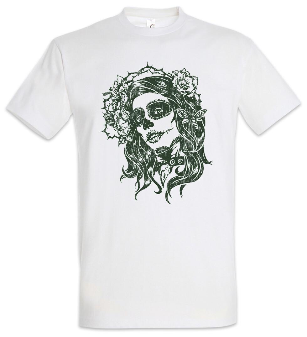 Dia de Muertos II T-Shirt Gang Latino Mexico Sugar Latin Sugar Tattoo Skull- XL