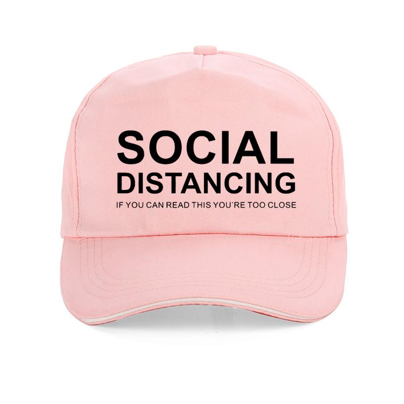 SOCIAL DISTANCING IF YOU CAN READ THIS YOU'RE TOO CLOSE Letter Women Summer Baseball Cap adjustable snapback hat