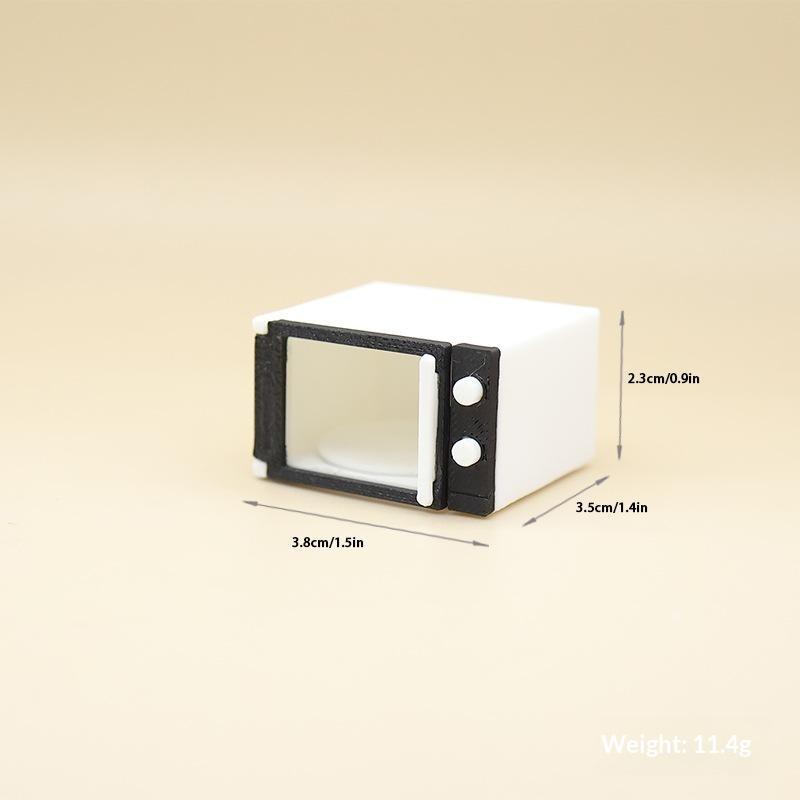 1Pcs Dollhouse Miniature Microwave Oven Simulation Kitchen Appliance Model Decor Toy Doll House Accessories