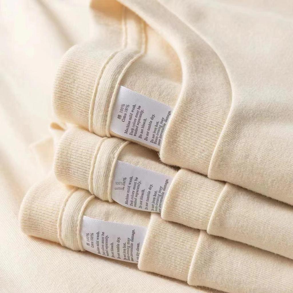 Camiseta unisex blanca de algodón puro de 230 g con hombros caídos