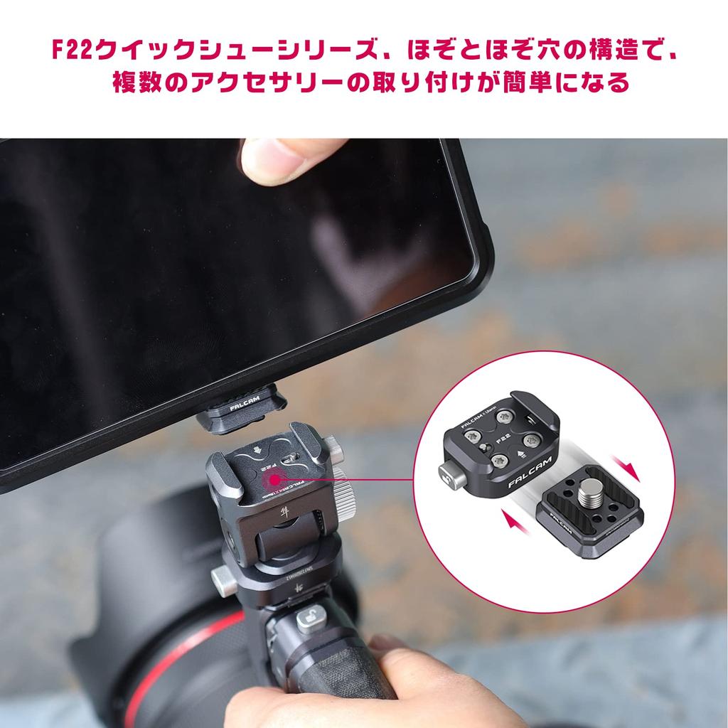 Ulanzi F22 Camera Monitor Mount Quick Release Fluid Head with Mini Double Ball Monitor Holder with Rotation Adapter and Wrench for DSLR Camera LED
