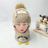B Winter Cute Penguin Children's Hats, Scarves, Integrated Set, Boys and Girls Baby Fetal Hats, Thickened Wool Hats