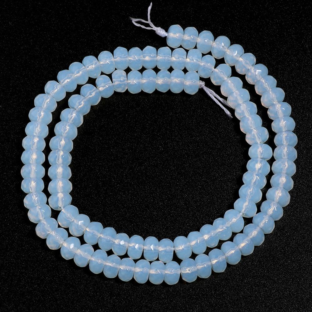 1 Strand 6x4mm Faceted Abacus Beads Colorful Natural Stone Beads Loose Bead For Jewelry Making DIY Loose Beads Bracelet Necklace