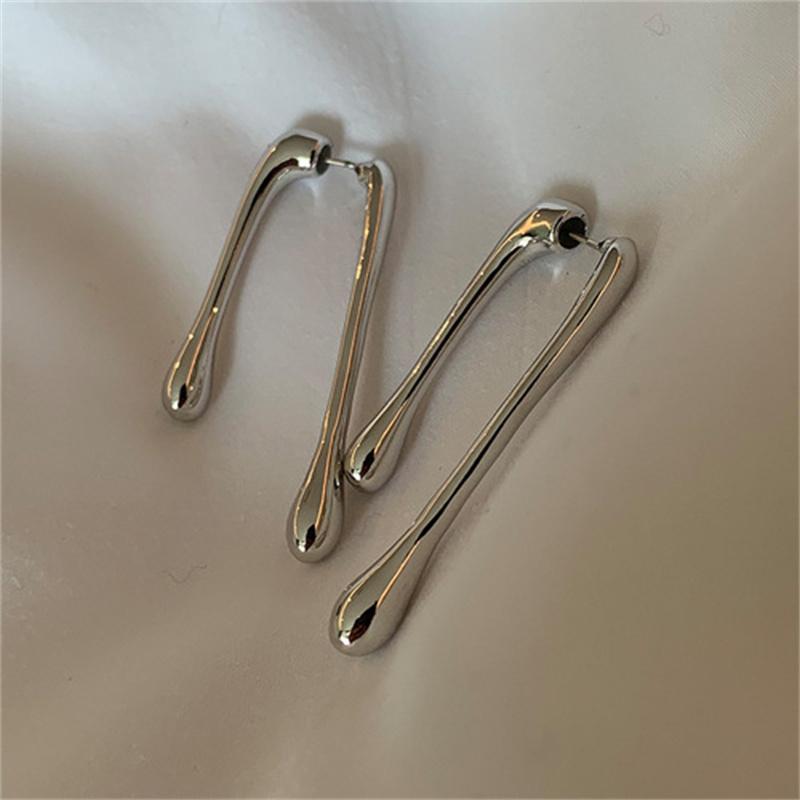 Accessories for Women Long Tassel Threader Earrings for Women Wave Shaped Simple Long Chain Earring Wedding Party Zircon Gift