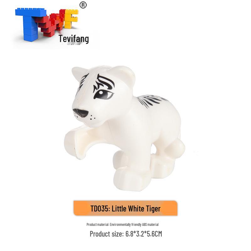 Large Particle Building Blocks: Compatible Prairie Ocean Animal Farm Educational Toys for Kids