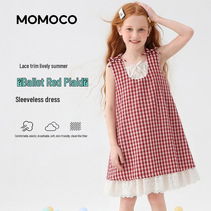 MOMOCO Girls' Summer Sleeveless Dress