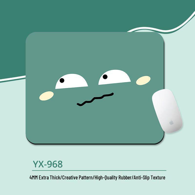 Compact Emoji Mouse Pad with Soft Wrist Rest for Office & Gaming
