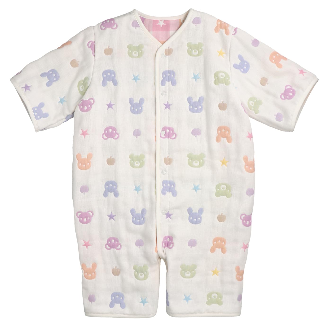 Двусторонняя пижама-слип  Замок  с рукавами для малышей, возраст 0-3 года, разноцветная, производство Япония