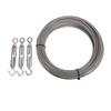 50M Stainless Steel Cable Kit 2MM Wire Rope with M2 Aluminum Ferrules for Hanging Tying Trellis Gardening Climbing