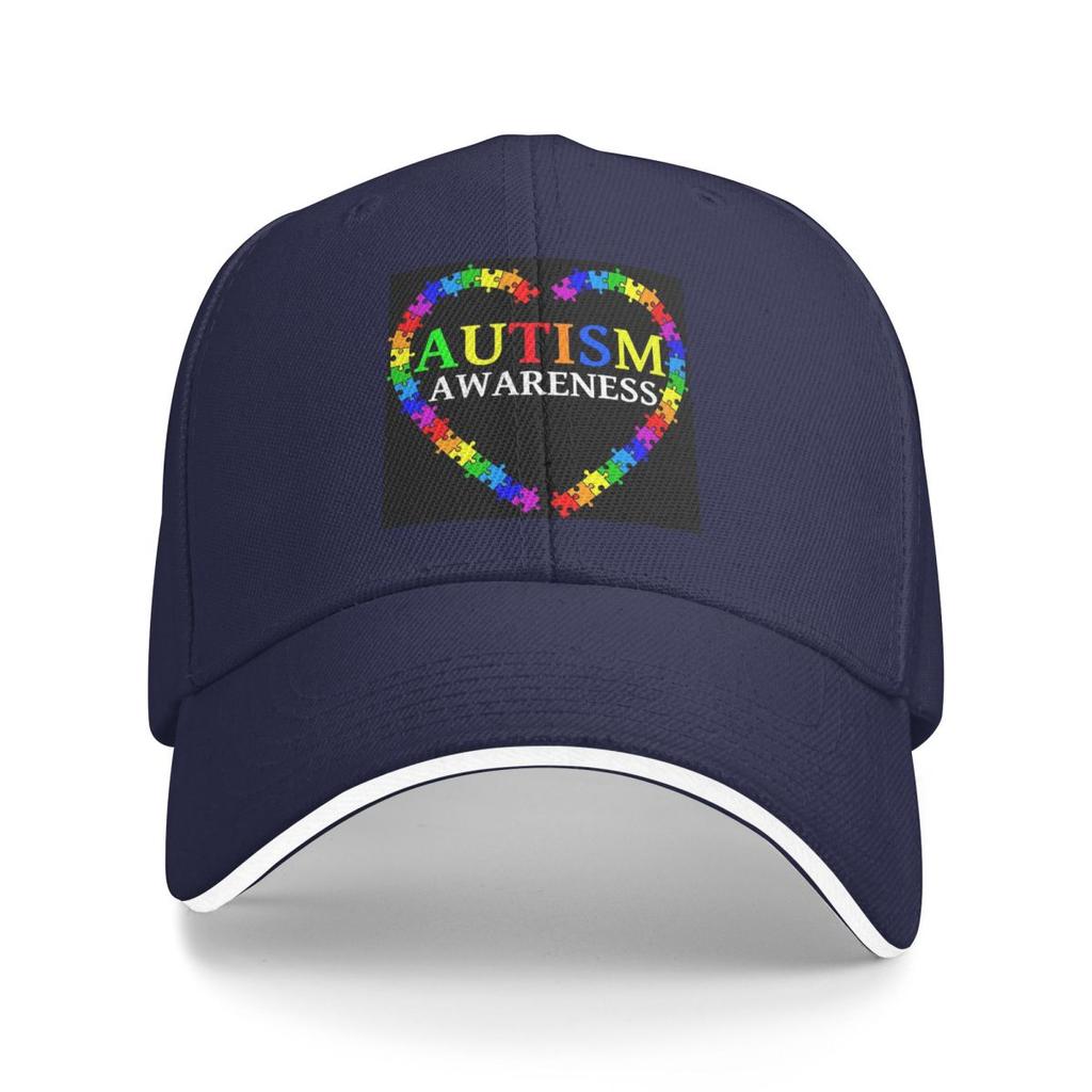 Unisex Baseball Hats Love Heart Autism Awareness Outdoor Streetwear Summer Sports Baseball Caps Hip Hop Cap Casquette Hats