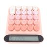 Mechanical Switch Calculator LCD Display 24 Keys Automatic Sleep Desktop Calculators for Business Office Students Pink
