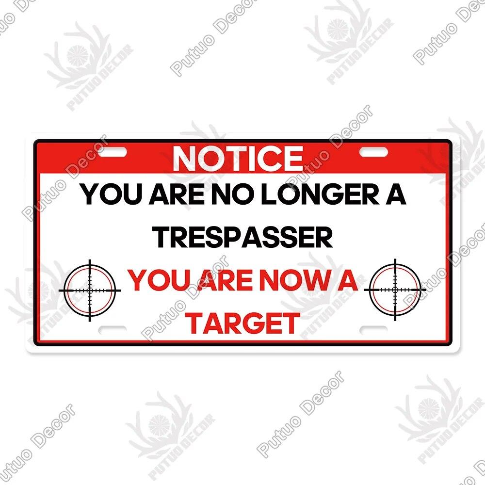 Putuo Decor Warning  Game Zone Tin Sign License Plate Plaque Metal Vintage Poster for Man Cave Pub Club Park Wall Art Decor