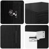 Wall Mounted Cabinet Black Oak Effect 34.5 x 34 x 90 cm
