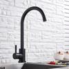 Home Matte Black Kitchen Faucet  Single Handle 360 Degree Rotation Kitchen Crane Hot and Cold Water Mixer Faucet