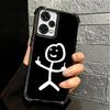 Funny Stickman Matchman Plating Phone Case For Xiaomi Redmi Note 14 15 Pro Plus 13 12 11 11S 11T 10 9S 9 5G Anti-Fall Airabag Co