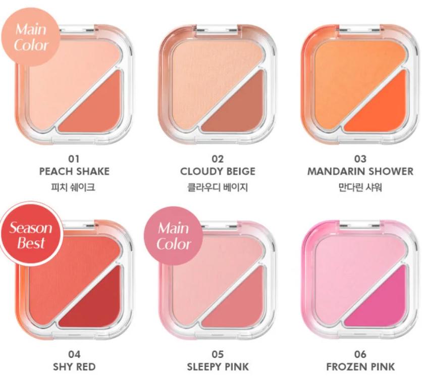 

Luna Glow Layer Blur Cheek 8.5g 10 цветов/ Румяна, Макияж, Корейская косметика, Kbeauty 04