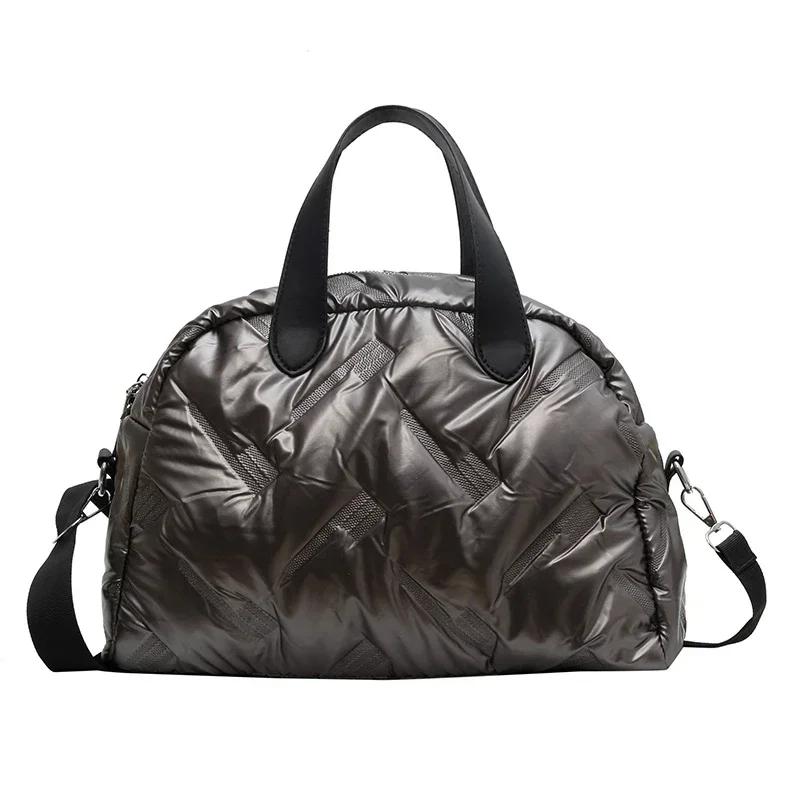 Women Winter Shoulder Bags Space Down Bags Cotton Padded Puffer Large Fashion CrossbodyBag Female Puffy Clutch Christmas Bag
