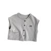 Jianchao Kids' 2025 Spring Korean Style Sleeveless Vest for Boys and Girls, Ages 3-5