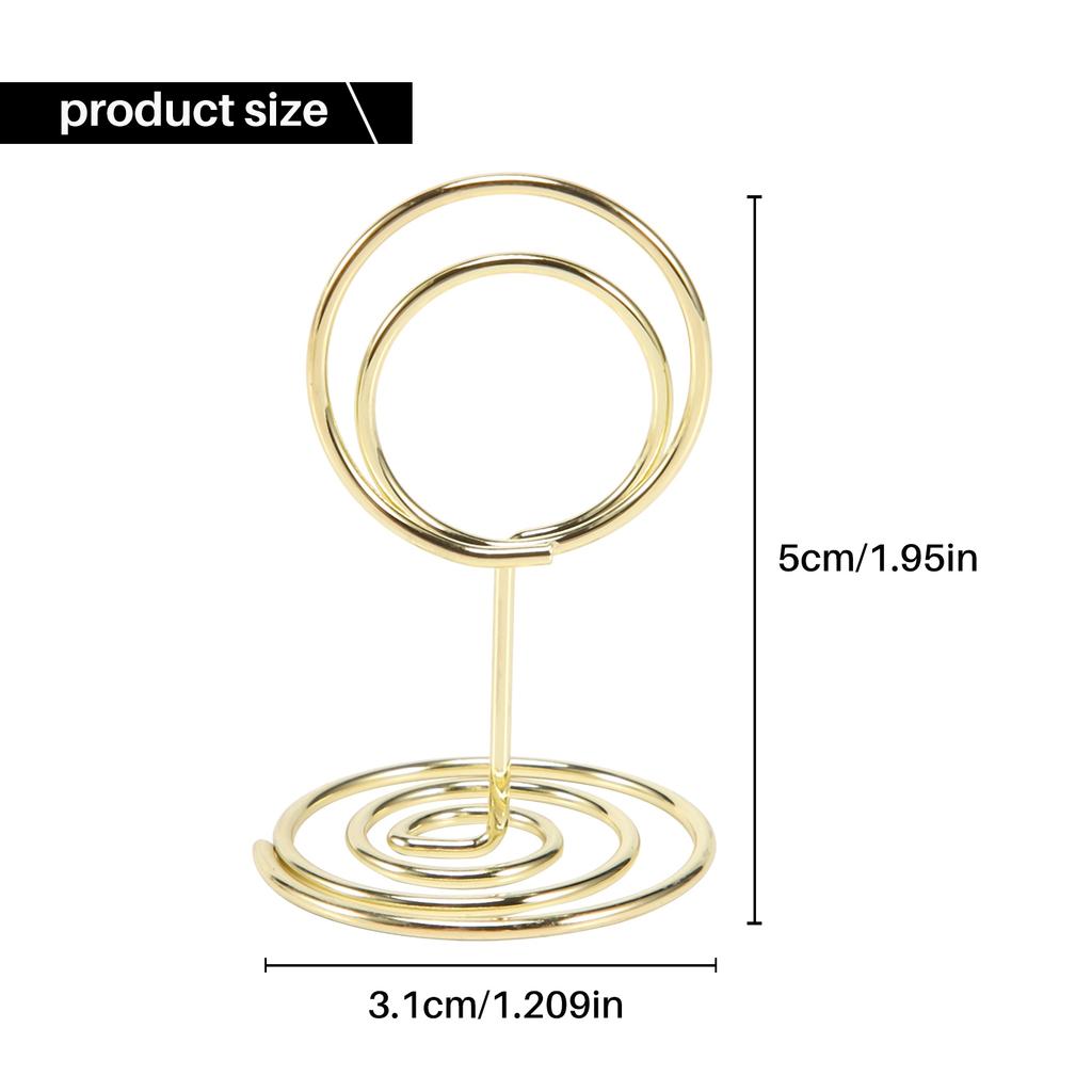 Good-20Pcs Mini Place Card Holders, 2Inch Cute Table Number Holders, Classy Table Card Holder Table Picture Stands, Elegant Wire