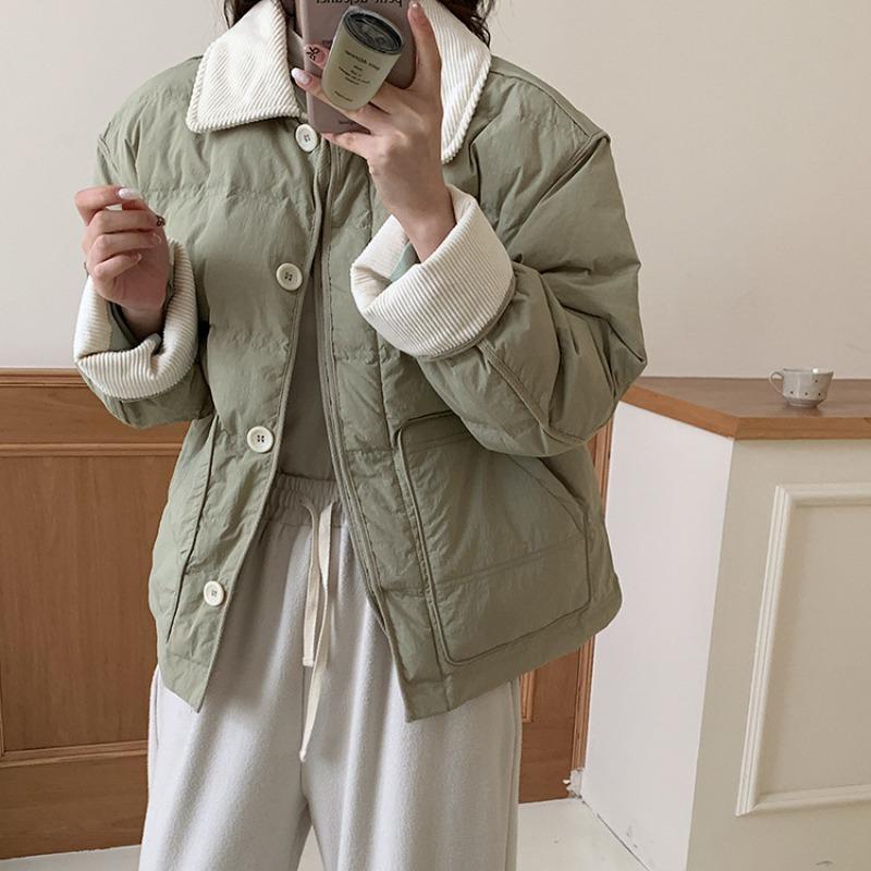 Winter New Down Cotton Clothes Women's Short Trend Loose Thickened Cotton Coat