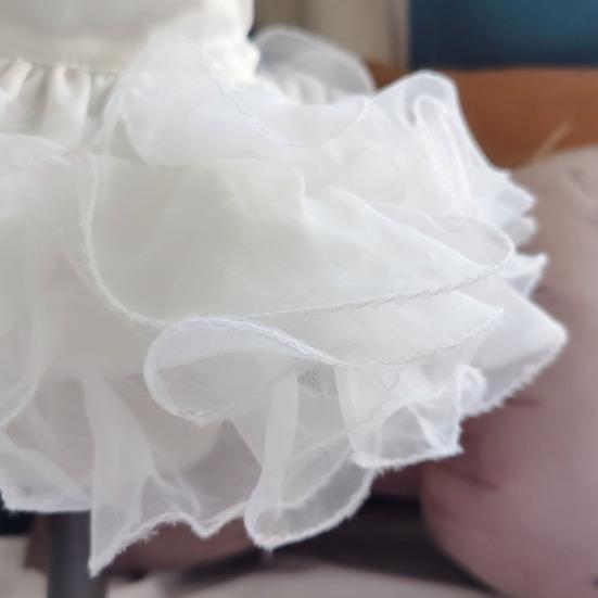 Yousheng Pet Wedding Dress Eye-catching Wear Resistant Polyester Teddy Dog Lace Style Wedding Dress Pet Apparel for Outdoor